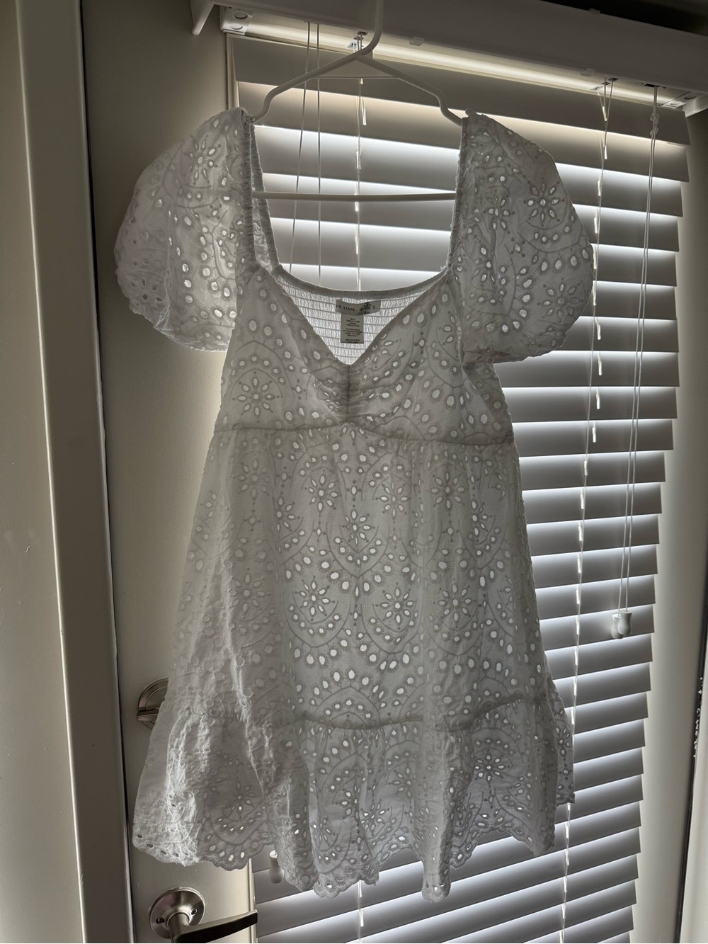 Altar'd State White Eyelet Mini Dress